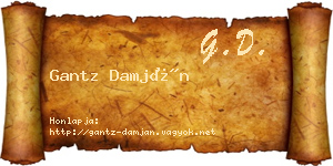 Gantz Damján névjegykártya